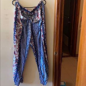 Patterned Linen Pants